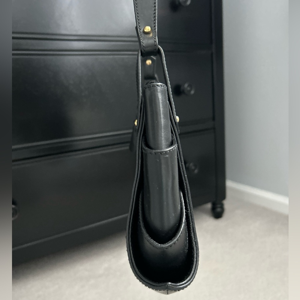 ❗️SOLD❗️ FENDI Y2K Grande Tuc Nero Black Leather Gold Lock Bag - Picture 5 of 12